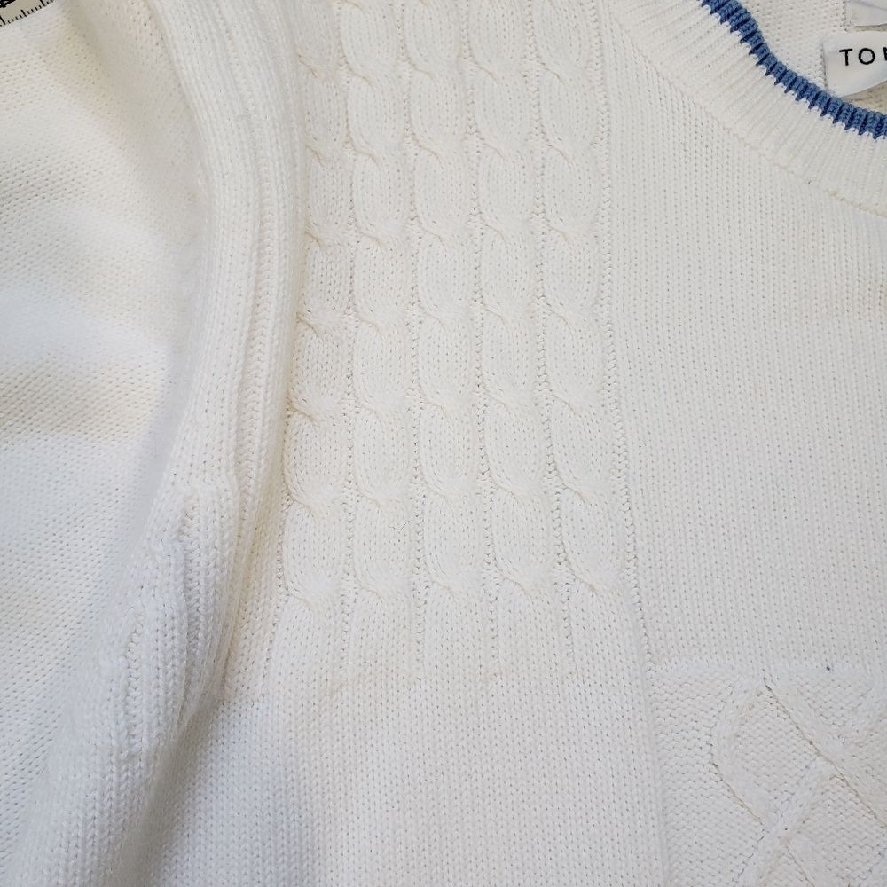 Vintage Tommy Hilfiger Golf Cotton Knit Cable Long Sleeve Sweater Size M - Picture 8 of 10